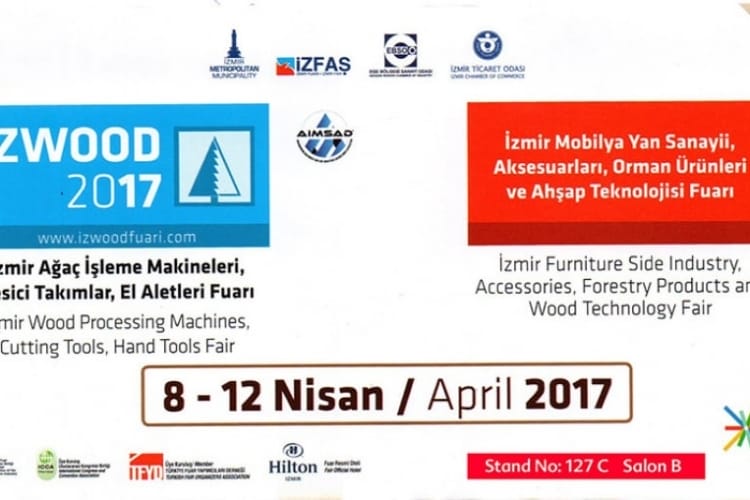 We are attending İZWOOD 2017 Fair on 8-12 April.